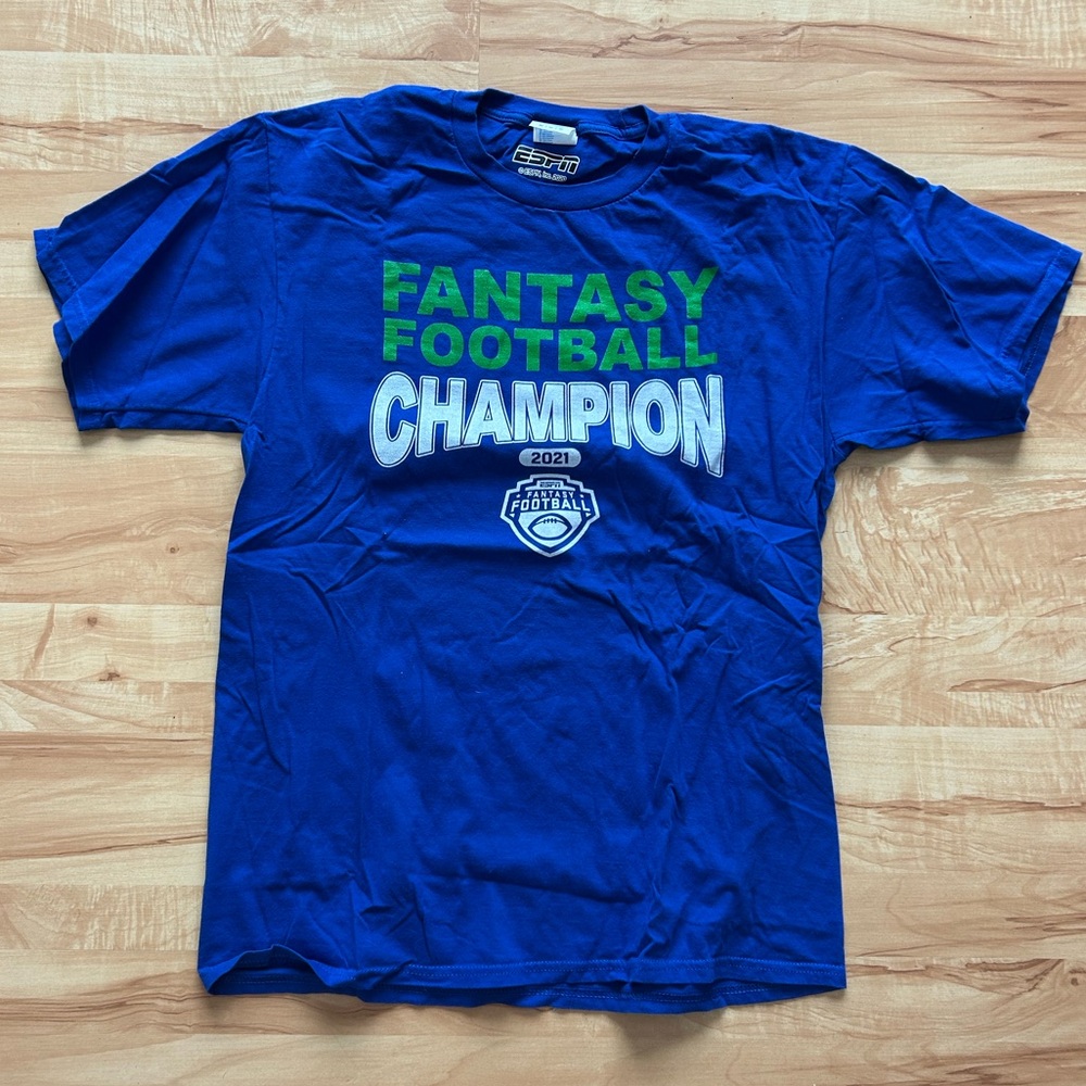 Blue Fantasy Football Champion T-Shirt